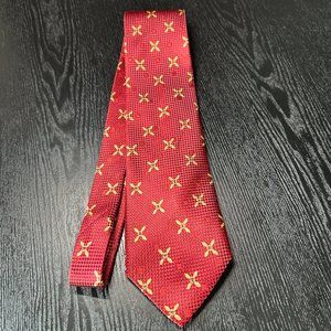 ERMENEGILDO ZEGNA Necktie Geometric Tie - Made in ITALY - 100% Silk